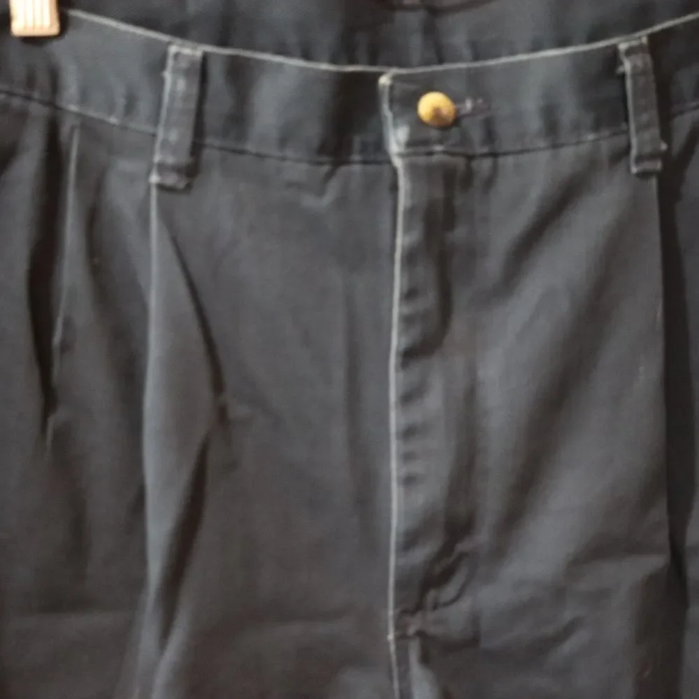Wrangler Timber Creek Men's Chino Shorts Size 36 Navy Blue Cotton Blend GUC